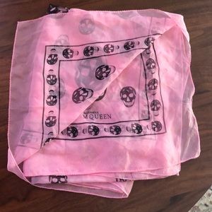 Alexander McQueen pink scarf